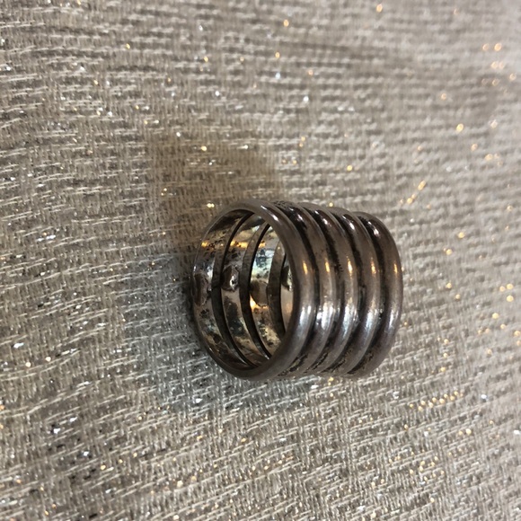 Silver Plated Chunky Size 7 Ring - Picture 5 of 7